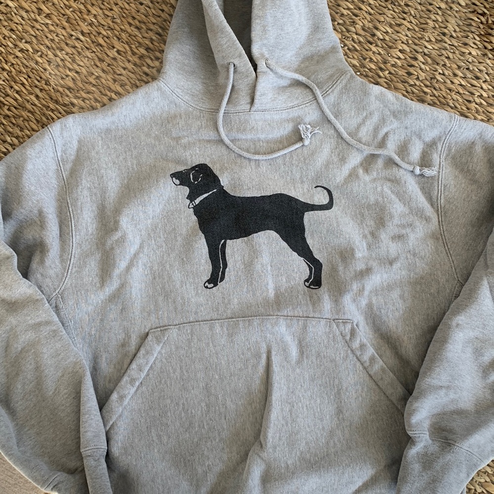 Black Dog Grey Hooded Sweatshirt- Men’s Small